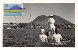 Sint Eustatius - General view from the sea - REAL PHOTO - Publ. unknown - Picture 1 of 2