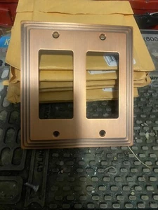 6ct AMERELLE 84RRAC Steps Single Rocker Cast Metal Wallplate in Antique Copper - Picture 1 of 5