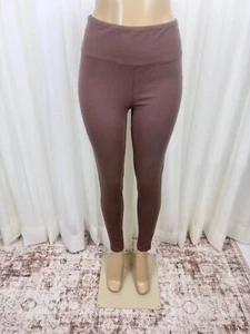 Zenana Damen-Leggings Übergröße breiter Bund volle Länge braun 1X - Bild 1 von 8