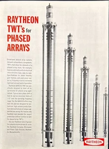 Raytheon TWT Traveling Wave Tubes Waltham MA Vintage Print Ad 1963 - Picture 1 of 6
