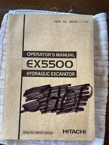 Hitachi EX5500 Hydraulic Excavator Operator’s Manual Shop Service Book - Picture 1 of 6