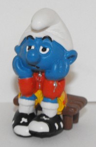 Soccer Bench Warmer Smurf 2 inch Figurine 20526