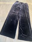 RRP£155 Luxury PURE Collection Silk Velvet Trousers Midnight Sz14