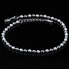 New Adjustable Ankle Bracelet 925 Silver Ball Beads Anklet Foot Chain UK Stock