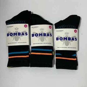 Bombas Calf Socks Set of 3 Black Size XS New NWT - Picture 1 of 6