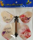 Wind Up Magic Flying Butterflyers - Butterfly "To Mom- With Love" New