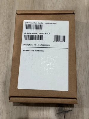 TOSHIBA 1TB 5400RPM SATA 3.0Gb/s 2.5in Internal Laptop Hard Drive MQ01ABD100V - Image 1 of 2