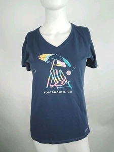 Life is Good Women S/S Crusher Vee Tie Dye Beach Umbrella Blue X-Small 117843 - Picture 1 of 11