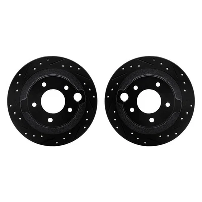 For Mazda Millenia 95-02 R1 Concepts Drilled & Slotted Rear Brake Rotor Set - Image 1 of 3