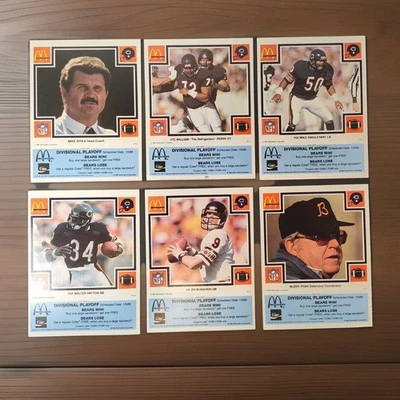 McDonald's Chicago Bears 1985 conjunto de prueba completo azul 32 Mike Ditka Walter Payton  Foto 1 de 4