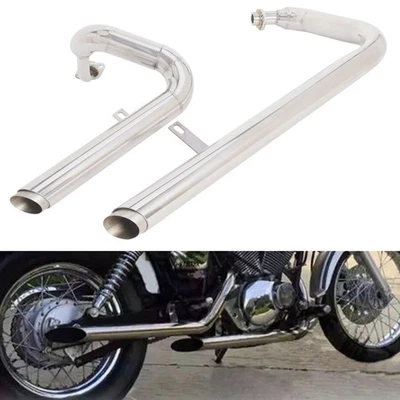 Slash Muffler Exhaust Pipe Silencer For Yamaha V Star 250 Virago 250 XV250 XV125 - Image 1 of 4