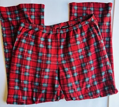 Pantalones de pijama a cuadros de Navidad para mujer Joe Boxer XL, ¡acogedores suaves! Cintura elástica Foto 1 de 4