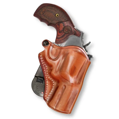 Leather OWB Paddle Holster Fits, S&W 686 Plus 357 Magnum 7-Shot 3" Barrel #1465# - Image 1 of 4