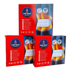 THE HEAT COMPANY Heat Wraps 3 Packs Of 3 EXTRA WARM 12 Hours Warmth Stretch Fit - Picture 1 of 19