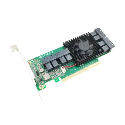 PCI Express x16 to 8 U.2 SFF-8643 NVMe SSD Adapter Card 8749-8i - Image 1 of 4