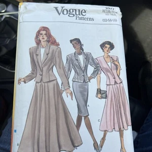 Vogue 9977 UNCUT Sewing Pattern, Misses' Petite Jacket Skirt Size 12 14 16 - Picture 1 of 6
