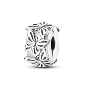 MULA Original Fliege Schmetterling Charm Clip Für Frauen Armband 925 Versilbert - Bild 1 von 5