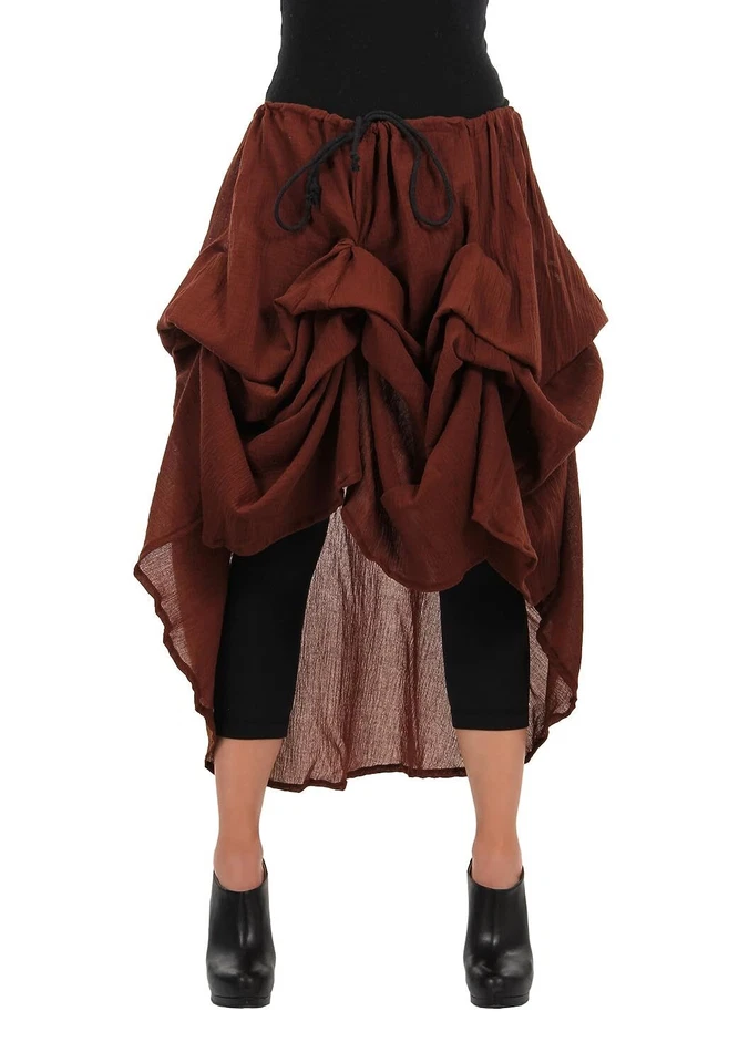 elope Parachute Pirate or Steampunk Costume Skirt for Women Brown