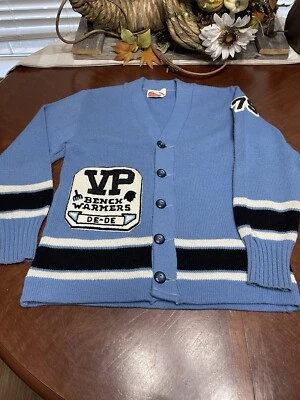 Vtg 50s? Dehen Benchwarmer Sweater Varsity Letterman Cardigan Cheerleader 34 - Image 1 of 4