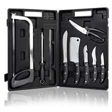 13pc Game Processing Kit Outdoor Hunting Deer Meat Butchers Skinning Knife Set