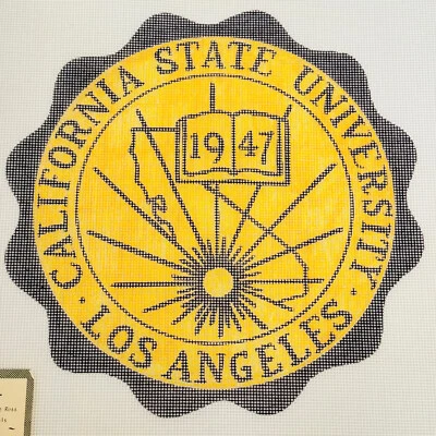 Cal State CSU Marjorie Ross Heirloom Needlepoint Handpainted Canvas 12ct Vintage - Image 1 of 3