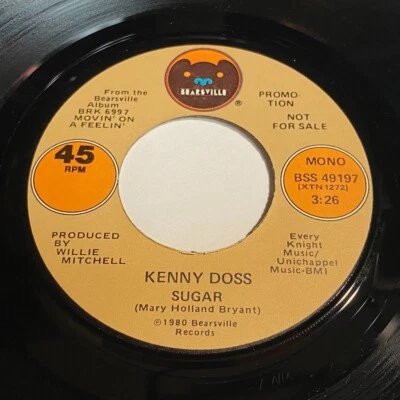 Kenny Doss: Sugar (Mono) / (Stereo) 45 - Bearsville BSS 49197 - Soul Foto 1 de 2
