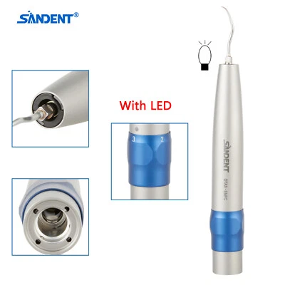 SANDENT Dental Sonic L Sonicflex Ultrasonic Air Scaler Handpiece LED w/ 3 Tips Scaling
