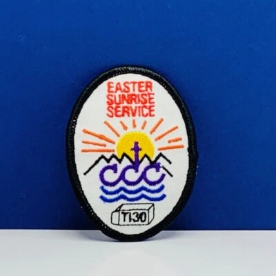 Easter sunrise service church patch cross Jesus Christ crucifix badge spiritual - Image 1 of 2