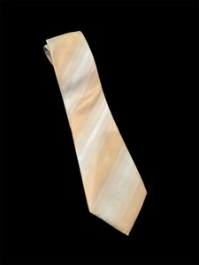 Corbata de cuello formal Van Heusen hecha a mano de seda para hombre rayas neutras azul verde LEER - Imagen 1 de 10