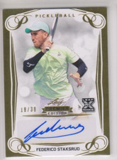 2023 Leaf Pickleball FEDERICO STAKSRUD Gold Foil Premier Edition AUTO 18/30 made
