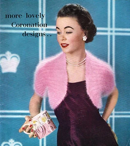 Ladies Retro Bolero knitting pattern. Vintage Laminated copy. - Picture 1 of 1