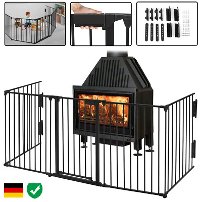 5-Tlg Kaminschutzgitter Schutzgitter Ofenschutzgitter Türschutzgitter Klappbar - Bild 1 von 4