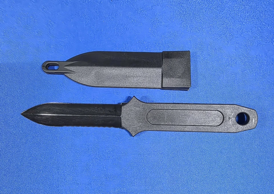 CIA Sticker Neck Knife M4259 Non-metal Polycarbonate Double Edge Dagger Blade