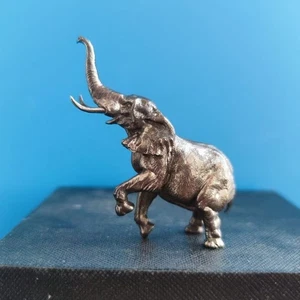 Black pure copper elephant statue wealth seeking desktop ornament - Picture 1 of 19
