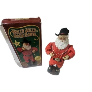 Holly Jolly Rock Santa By Allen Jackson 17 Inches Tall tested works - Picture 1 of 10