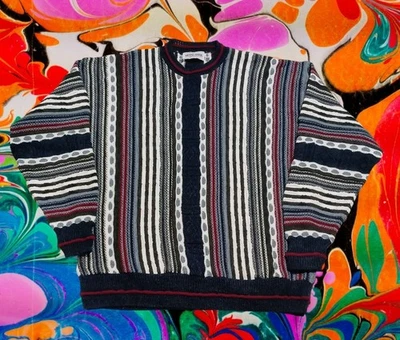 Vintage 90's Michael Harris Coogi Style Mens Pullover Sweater Sz L Cosby Style  - Image 1 of 4