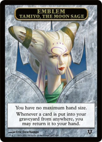 Moderate Play, English MTG Regular Emblem - Tamiyo, the Moon Sage Avacyn Restore - Image 1 of 1
