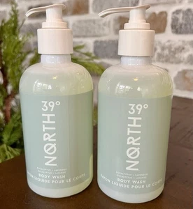 2 Pump Bottles 39 Degrees North Body Wash Eucalyptus & Lavender 8.5 fl oz NEW - Picture 1 of 3