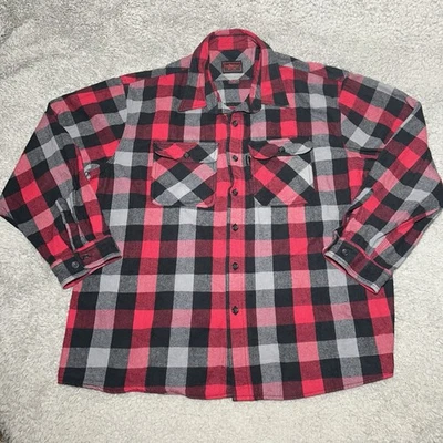 Camisa a Cuadros Five Brother Franela Pesada Búfalo Para Hombre Talla 2XL Negra Roja Gris Foto 1 de 4