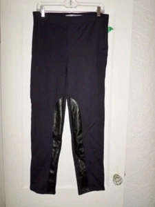 Tractr Kunstleder gesteppt Einsatz Ponte schmales Bein Hose Neu mit Etikett Gr. 32 M/L - Bild 1 von 2