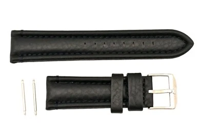 Luminox-Modern Mariner 6251/6501 24mm-Black-Leather Watch Band Strap Red Lining - Image 1 of 4