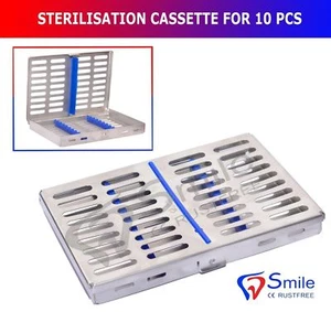 Sterilization Cassette Rack Tray Holds 10 Dental Surgical Instruments Autoclave  - Picture 1 of 4