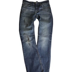 Buckle BKE Mens Aiden Distressed At Knee Medium Blue Wash Bootcut Jeans Sz 29R - Picture 1 of 13