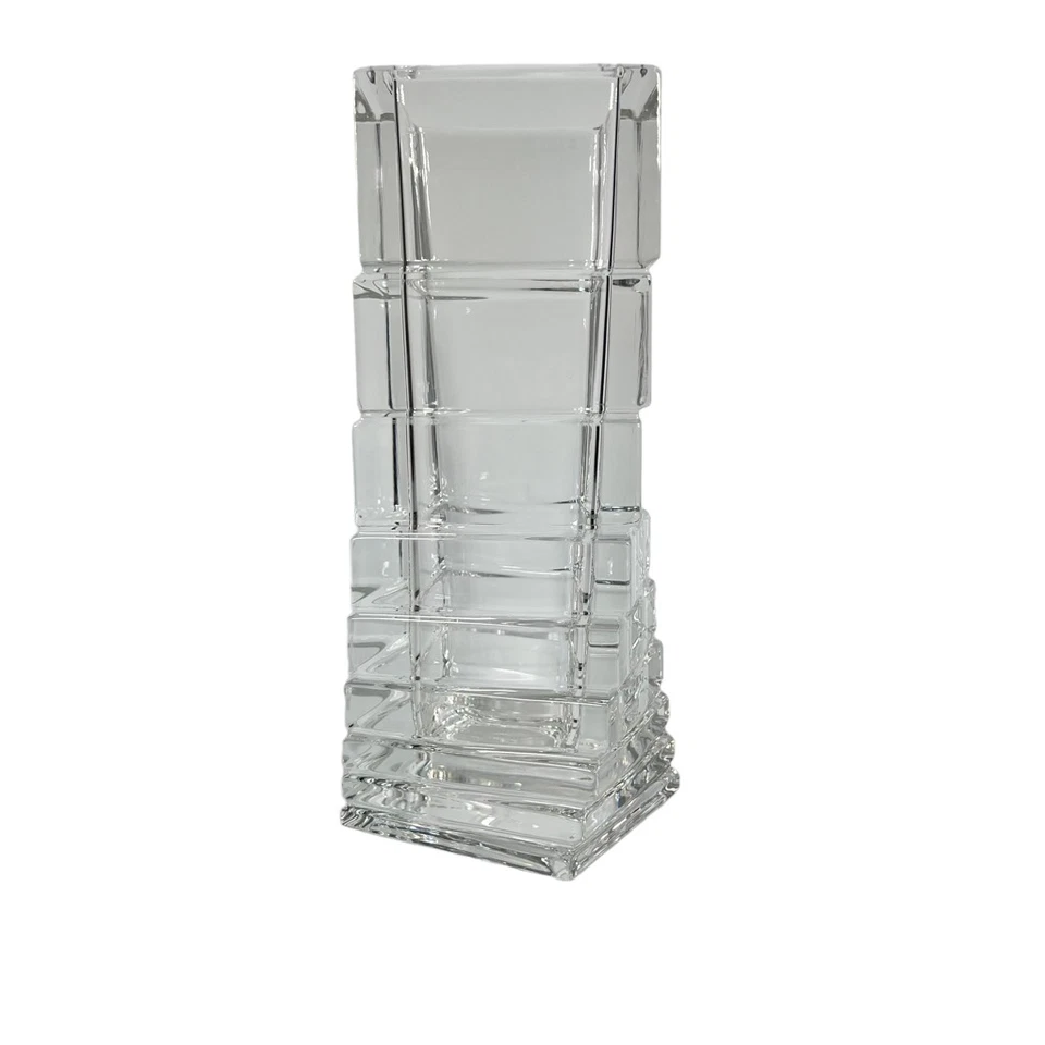 Rosenthal Studio Linie Crystal Vase Turnus Abstract Art Asymmetrical MCM Chunky - Image 1 of 4