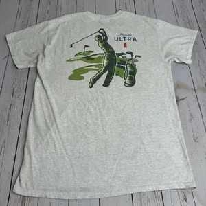 Michelob Ultra Golf Double Sided Graphic T Shirt Mens Medium Golfer Beer - Picture 1 of 8