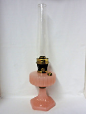 VINTAGE PINK OR ROSE CORINTHIAN ALADDIN OIL LAMP