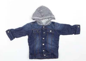 George Boys Blue Jacket Size 6-9 Months Snap - Picture 1 of 12