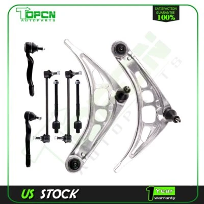 8pc Control Arm Ball Joint Tie Rod End Steering Set Fits BMW E46 3 Series EV441 - Image 1 of 4