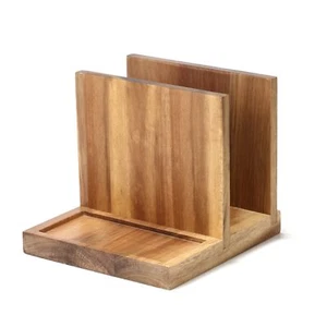 Napkin Salt Pepper Holder Wooden Napkin Holder For Salt And Pepper Shakers Caddy - Picture 1 of 8