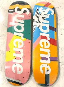 Mazo de patineta Supreme Alessandro Mendini SS16 colección de patines raro conjunto de 2 - Imagen 1 de 12